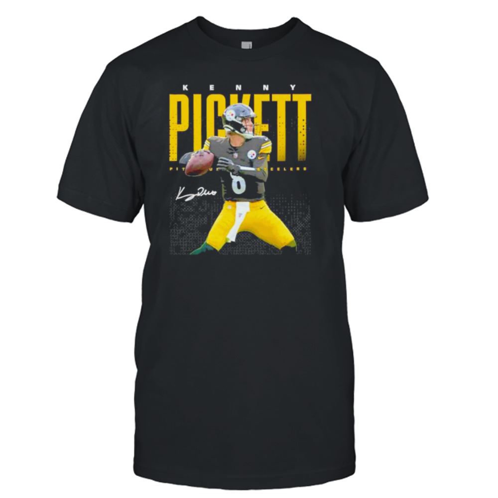 High Quality Kenny Pickett Pittsburgh Steelers Football Signature Shirt 