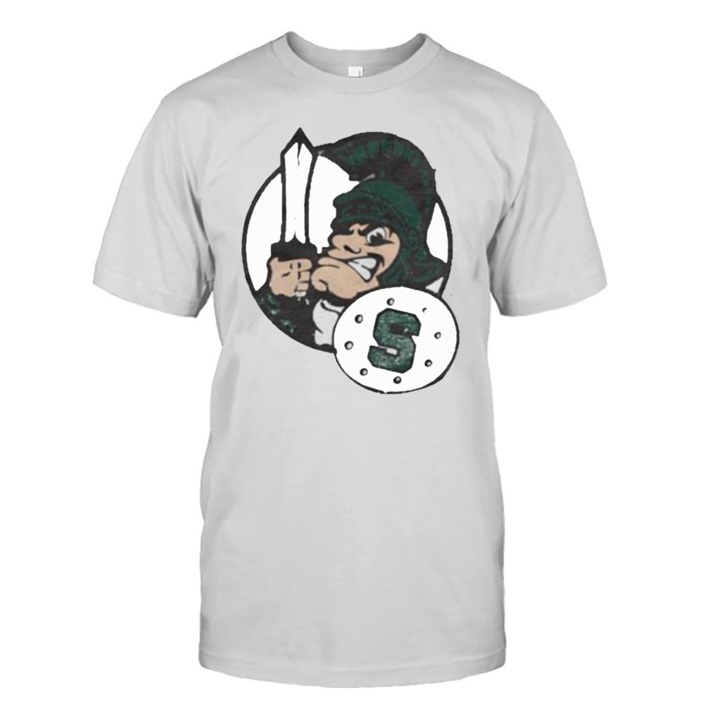 Promotions Michigan State Spartans Retro Combat Sword Sparty Shirt 