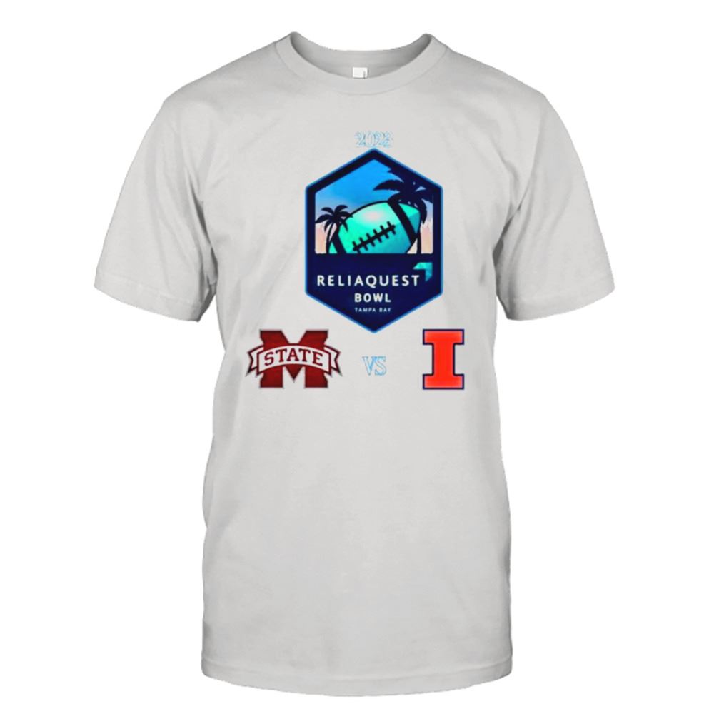 Promotions Mississippi State Vs Illinois 2023 Reliaquest Bowl Shirt 