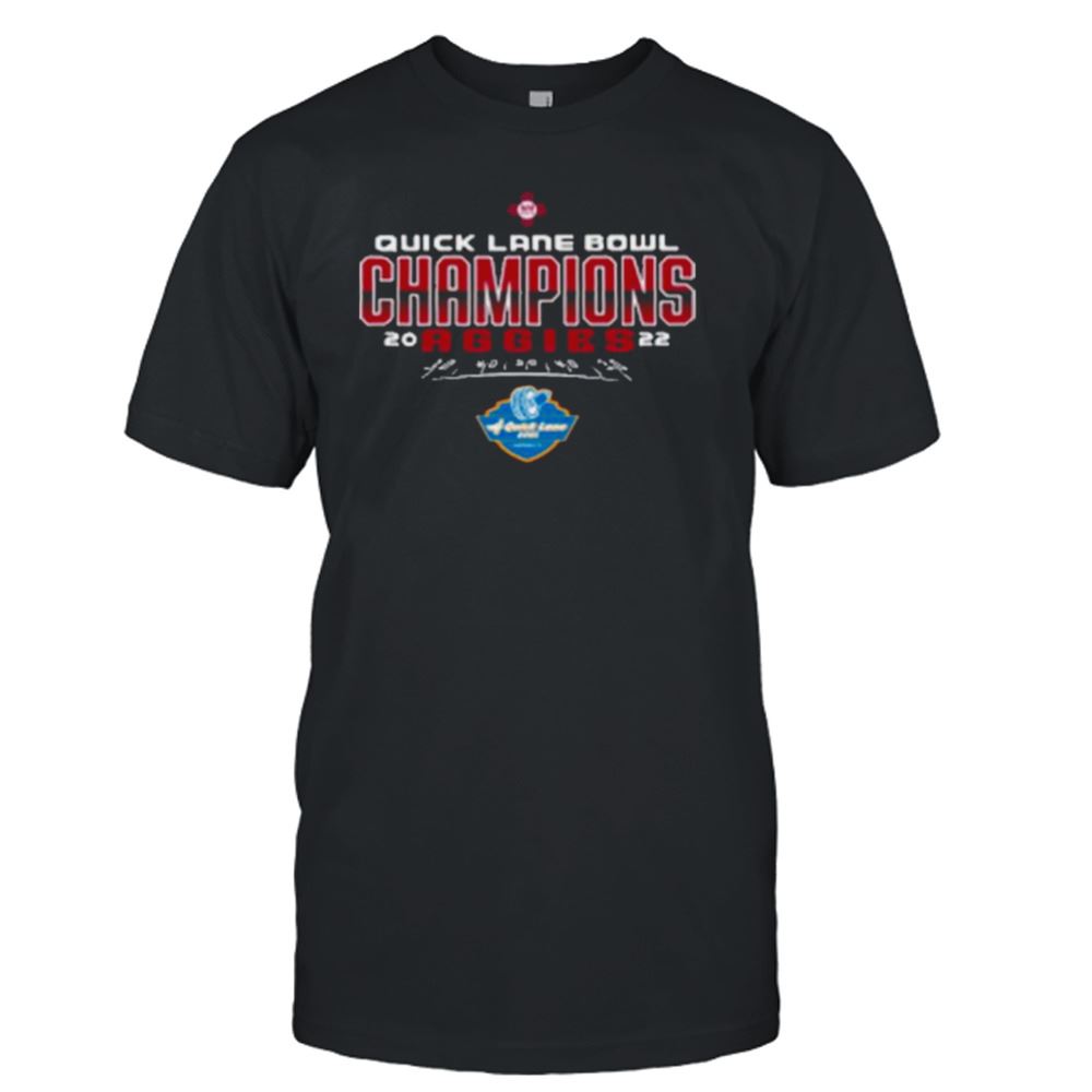 Limited Editon New Mexico State Ncaa 2022 Quick Lane Bowl Champions Shirt 