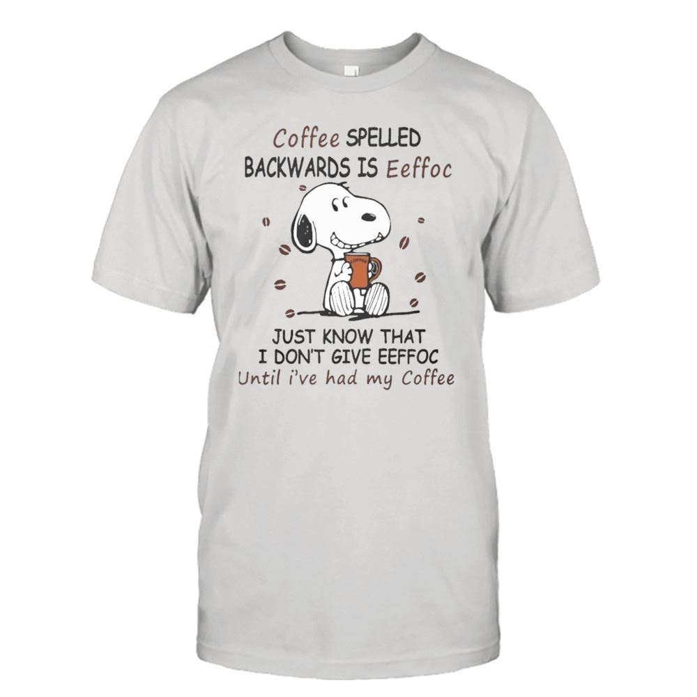 Great Snoopy Coffee Spelled Backwards Is Eeffoc Shirt 