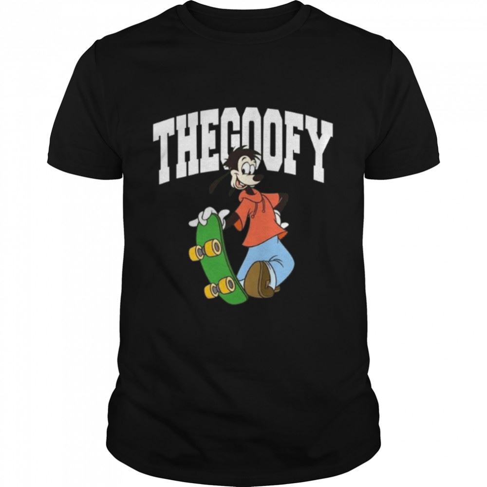 Great The Goofy White Logo Cartoon Disney Shirt 