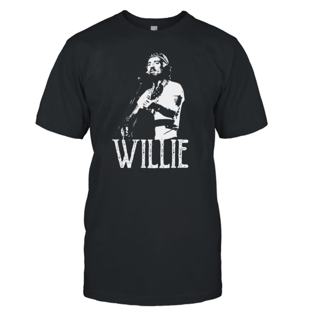 Awesome White The Stencil Willie Nelson Shirt 