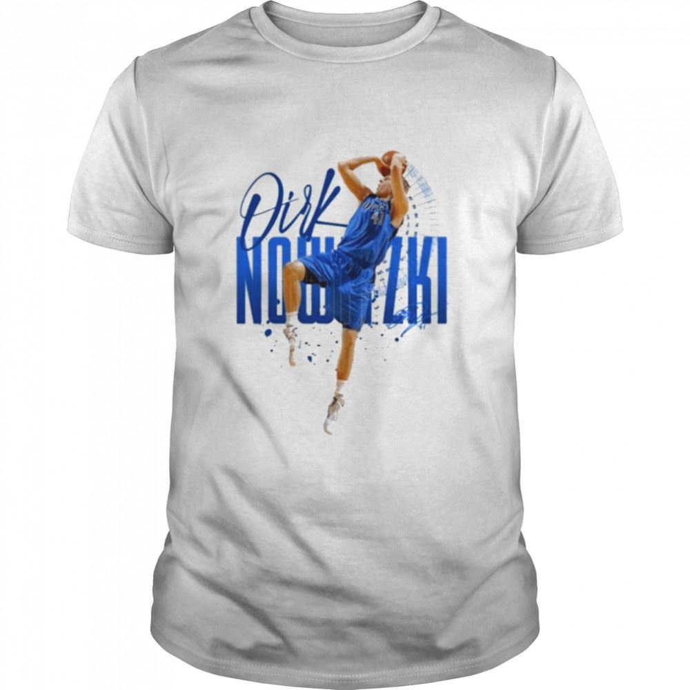 Limited Editon Blue Design Dirk Nowitzki Basketball Shirt 
