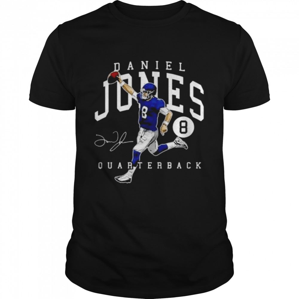 Interesting Daniel Jones Vintage Giants Quarterback Signature Shirt 