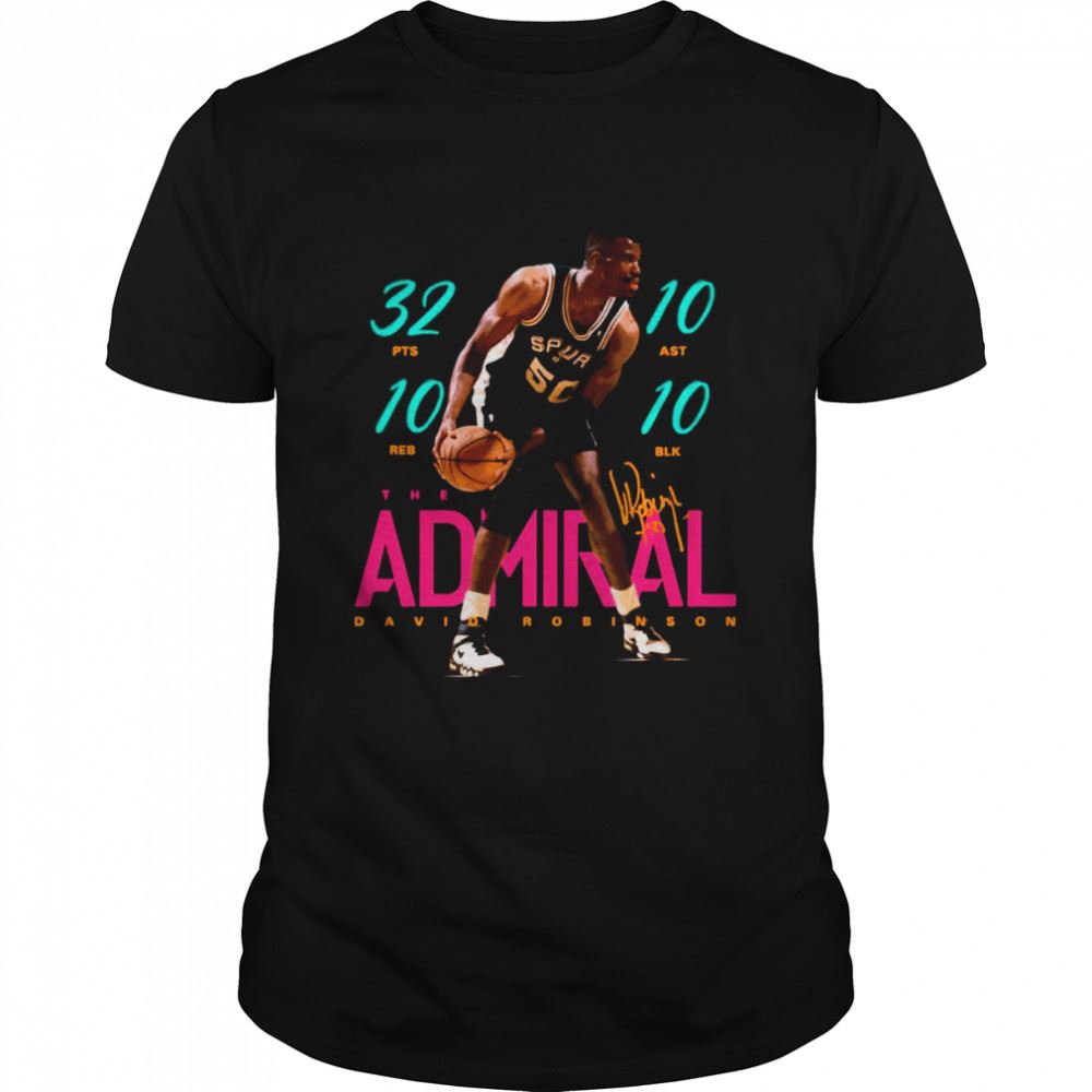 Happy David Robinson The Admiral Basketball Shirt 