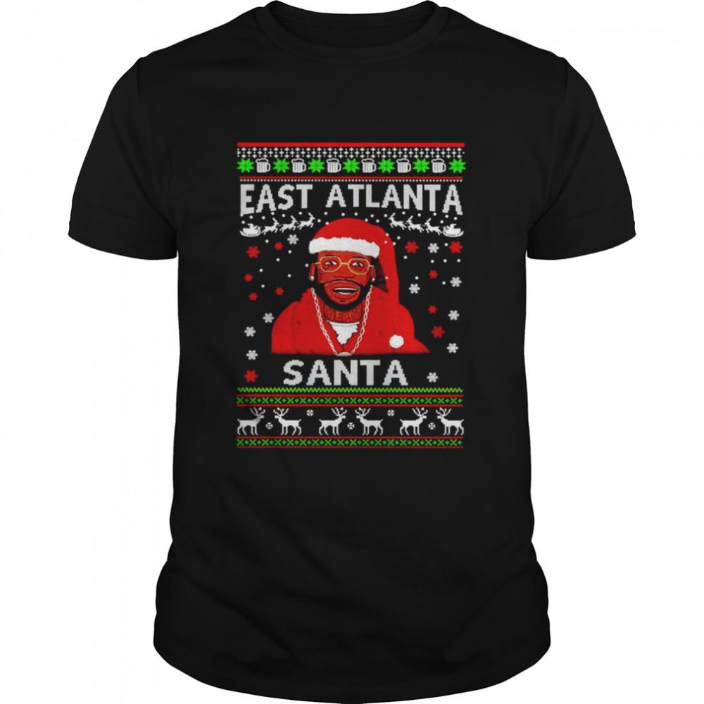 Amazing Gucci Mane East Atlanta Santa Christmas Shirt 