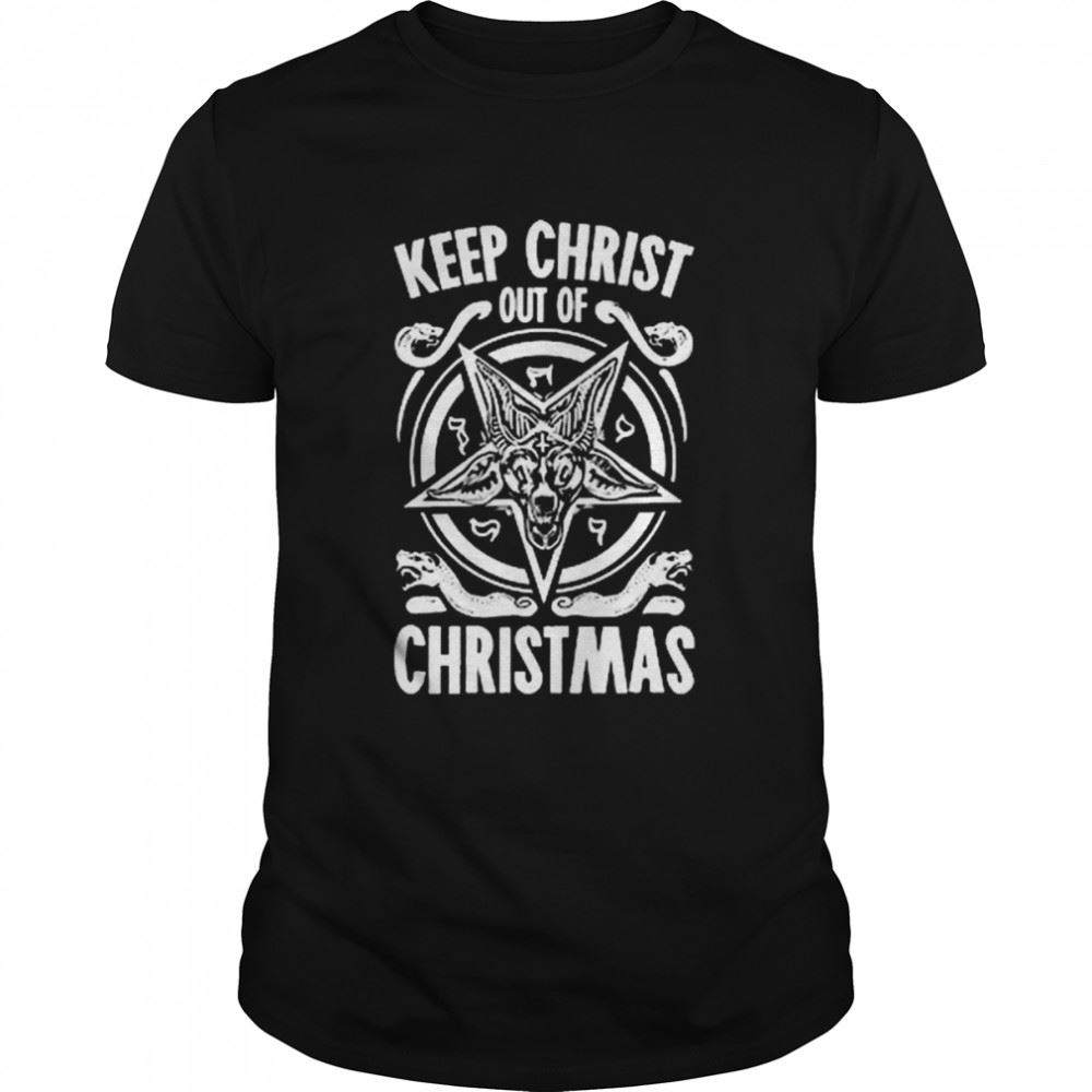 Promotions Keep Christ Out Of Christmas Baphomet Shirt 