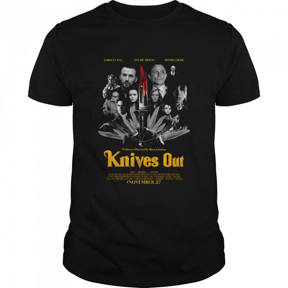 High Quality Knives Out Movie Trending Graphic Shirt 