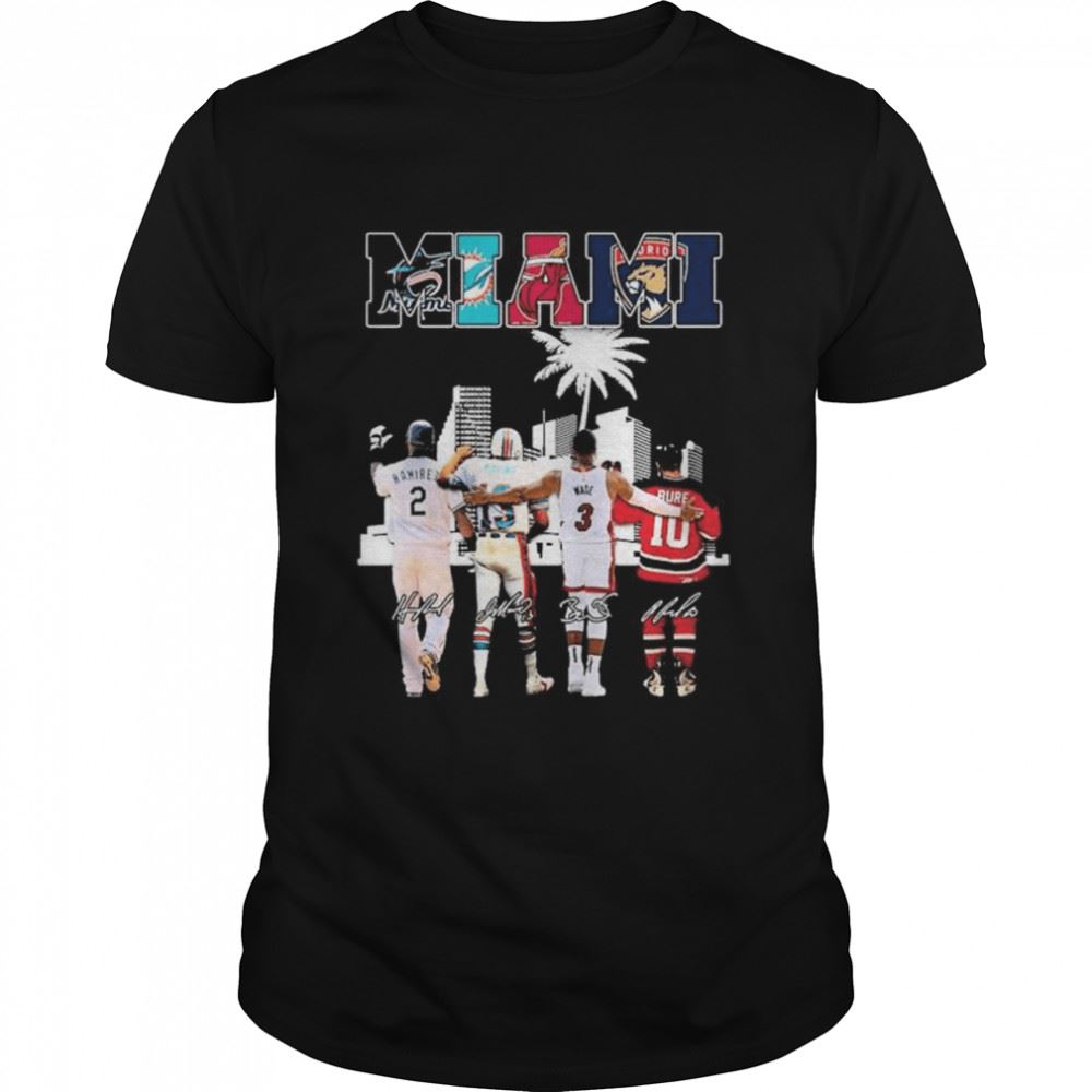 Best Miami Sport Team Ramirez Marino Wade And Pure Signatures Shirt 