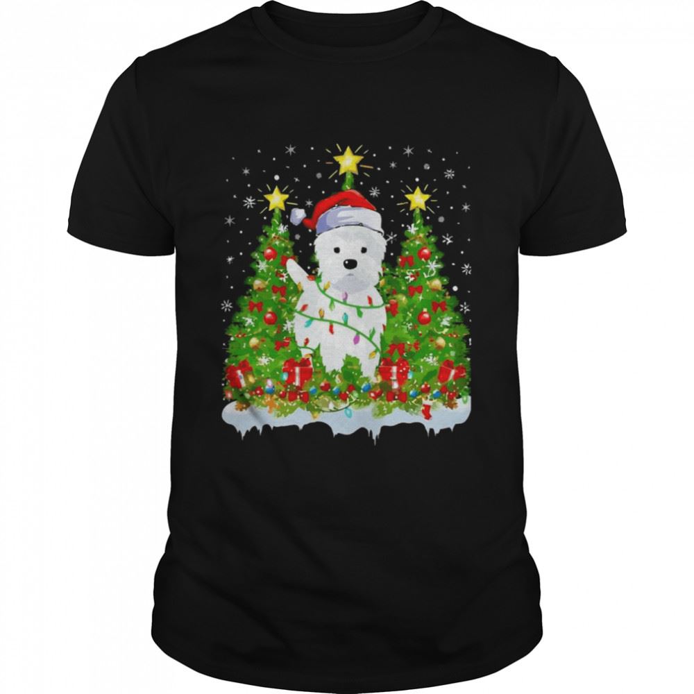 Gifts Puppy Westie Christmas Tree Dog Shirt 