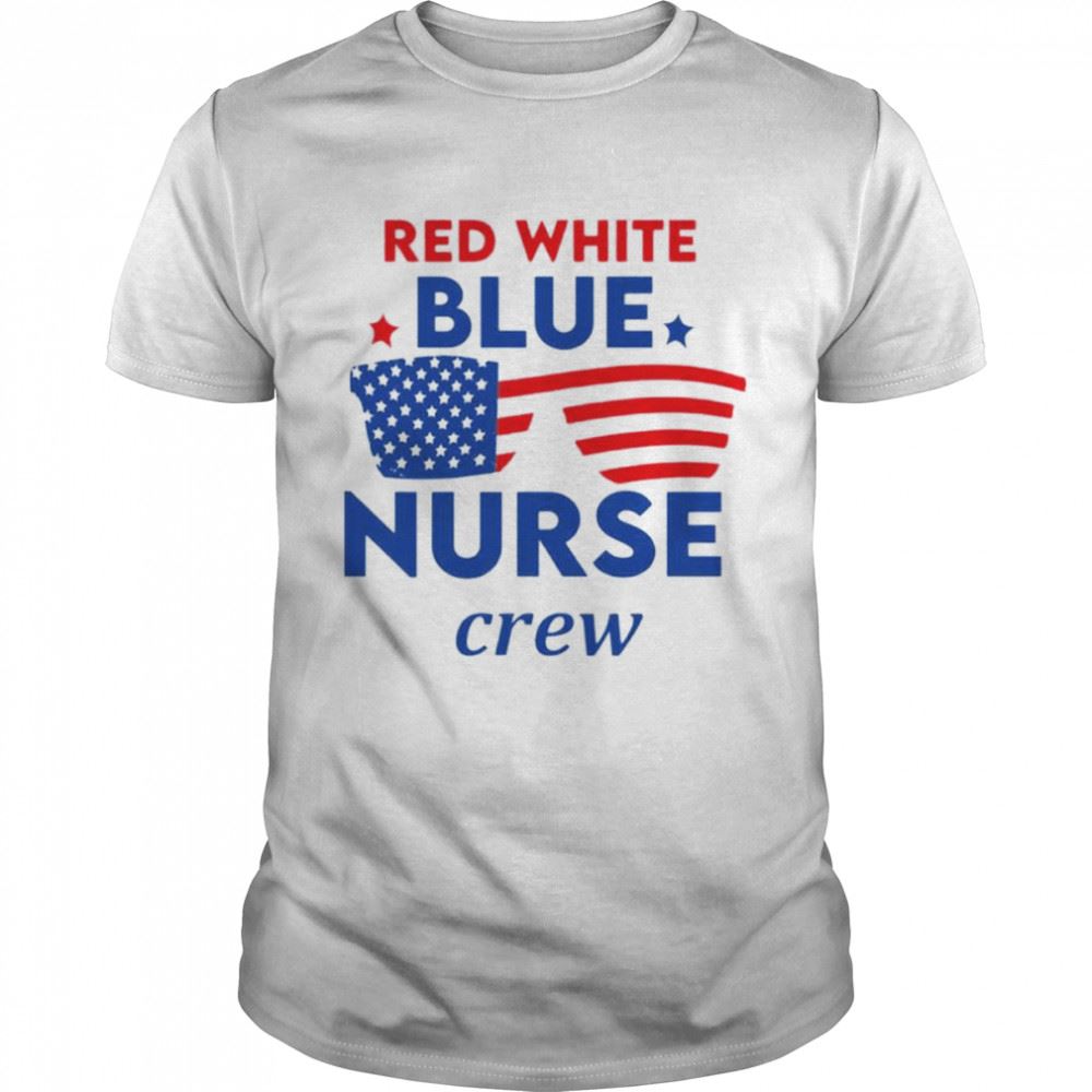 High Quality Red White Blue Nurse Crew Shirt 
