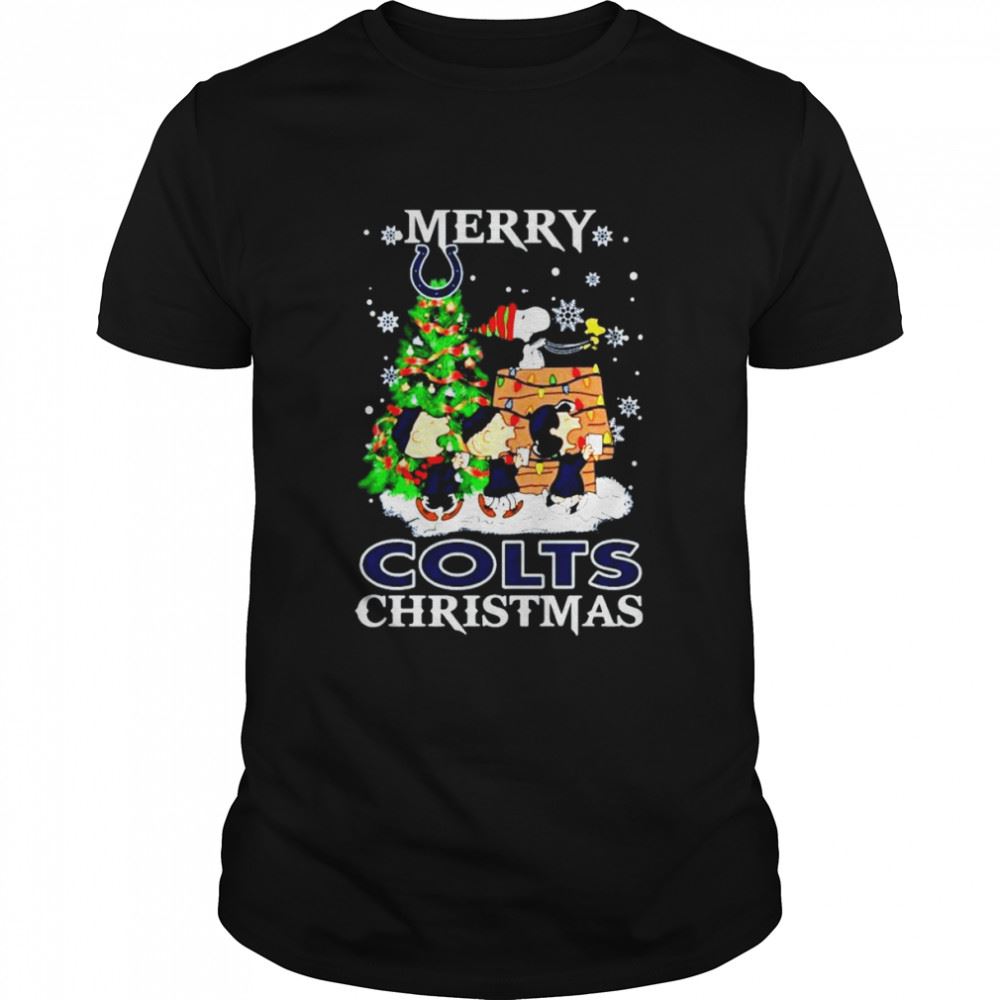 Best Snoopy And Friends Merry Indianapolis Colts Christmas Shirt 