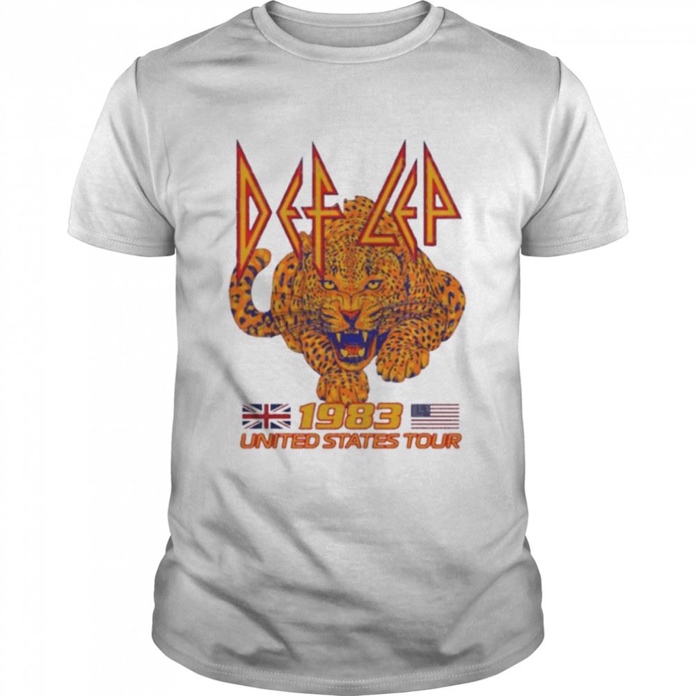 High Quality Unites States Vi Usa Tour 1983 Def Leppard Shirt 
