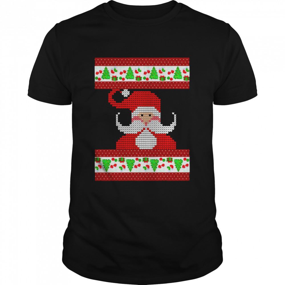 Gifts Chibi Santa Knit Pattern Christmas Shirt 