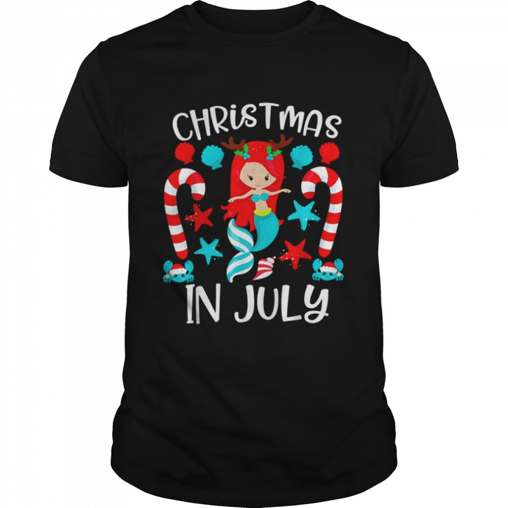 Interesting Christmas In July Cute Mermaid Summer Vacation T-shirt 