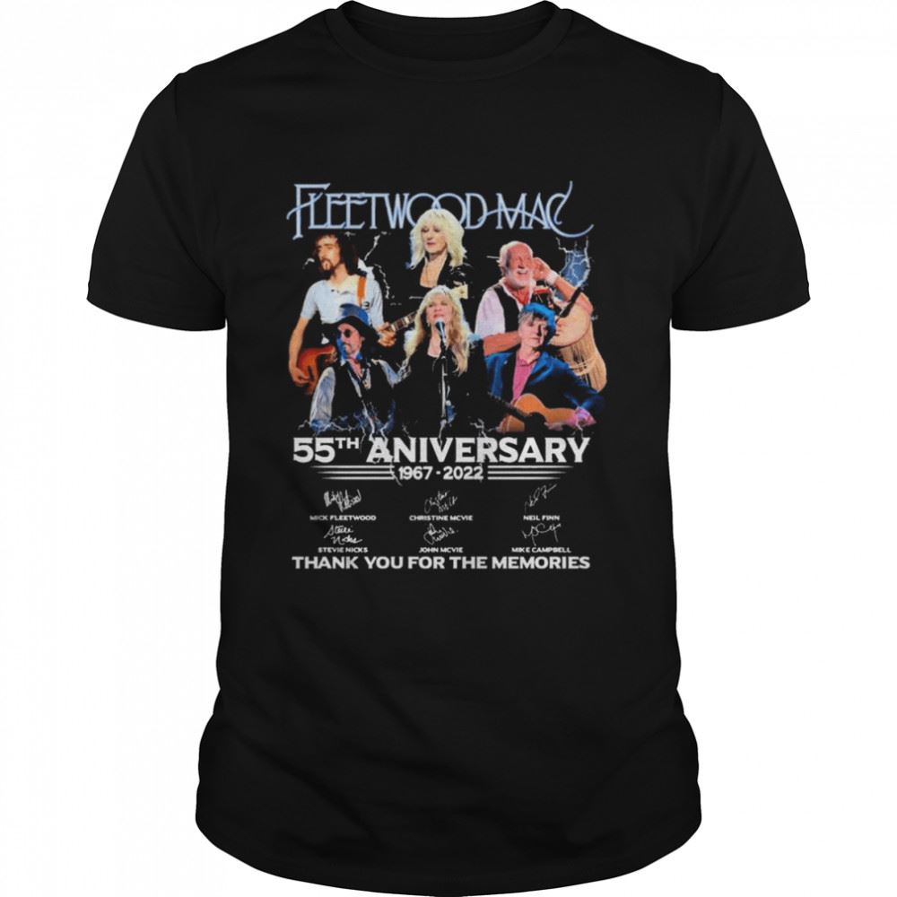 Happy Fleetwood Mac 55th Anniversary 1967-2022 Thank You For The Memories Signature Shirt 
