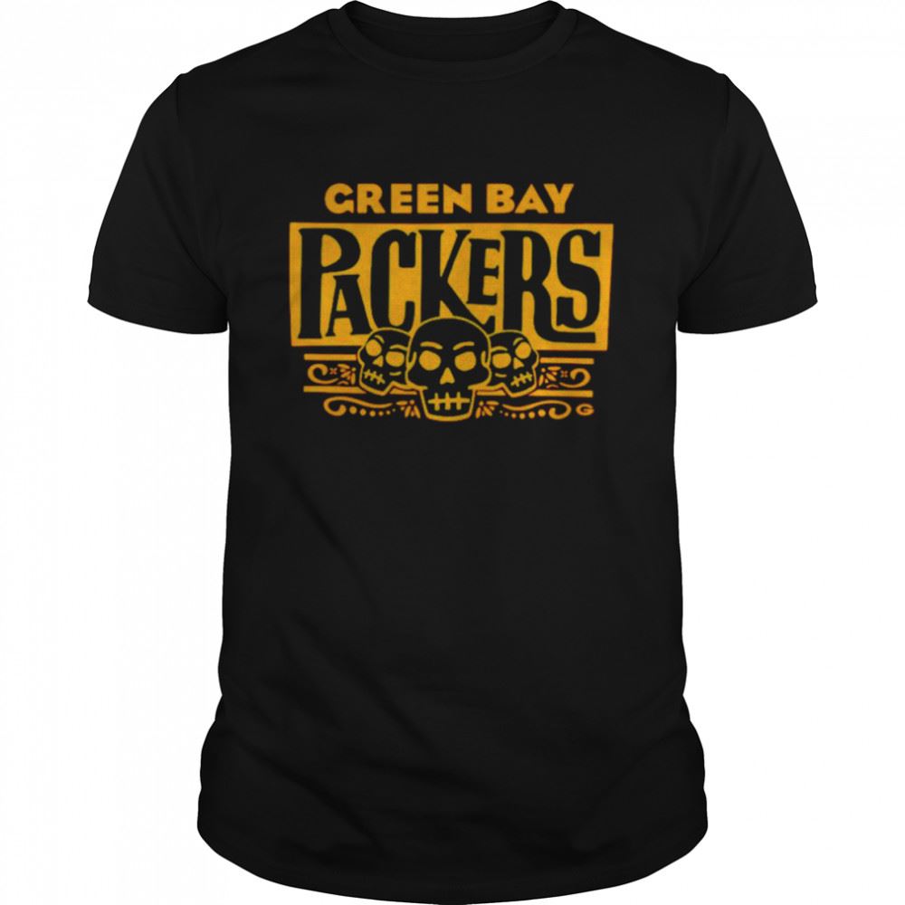 Limited Editon Green Bay Packers Sugar Skull Shirt 