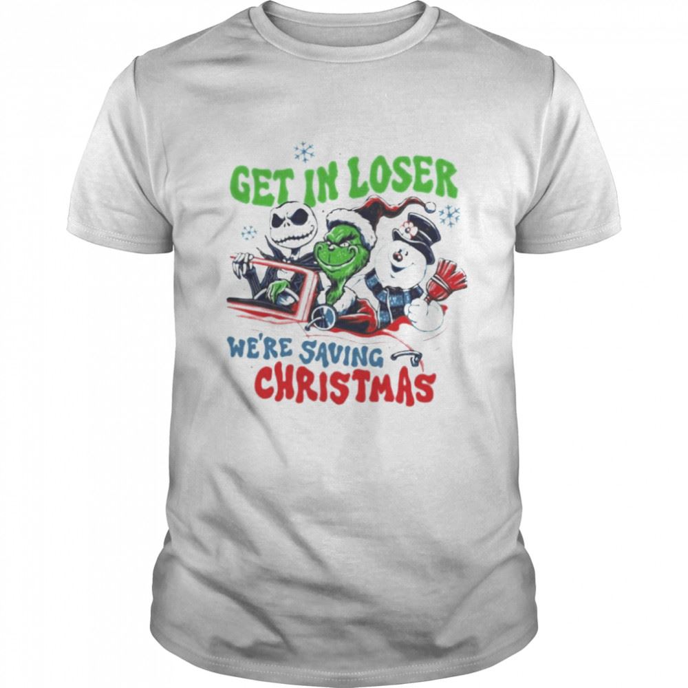 Interesting Grinch Jack Skellington Get In Loser Were Saving Christmas Sweater 