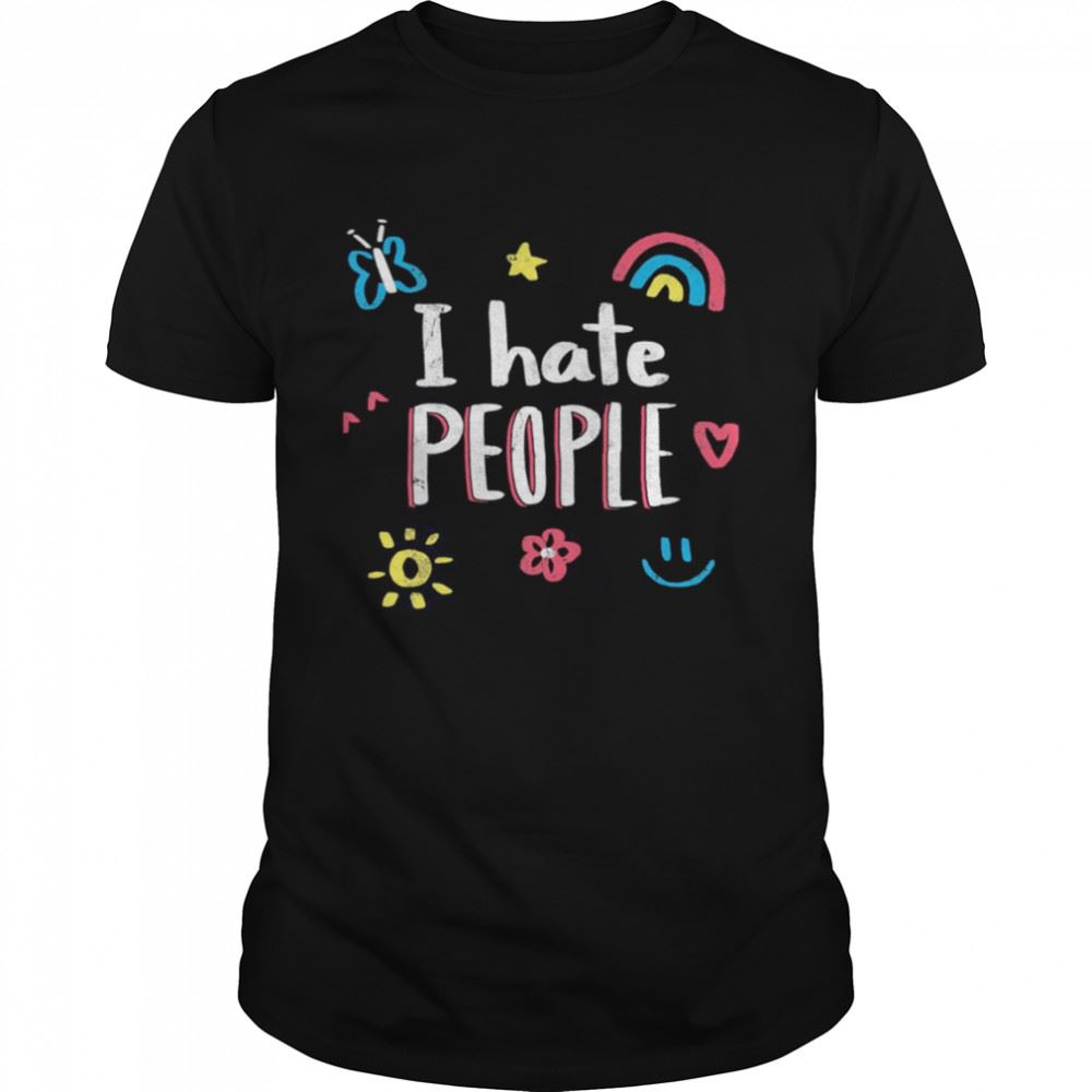 Promotions I Hate People Happy Face Shirt 