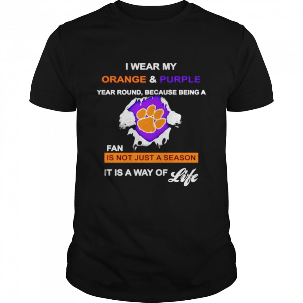 Great I Wear My Orange Purple Year Round Because Being A Fan Is Not Just A Season Shirt 