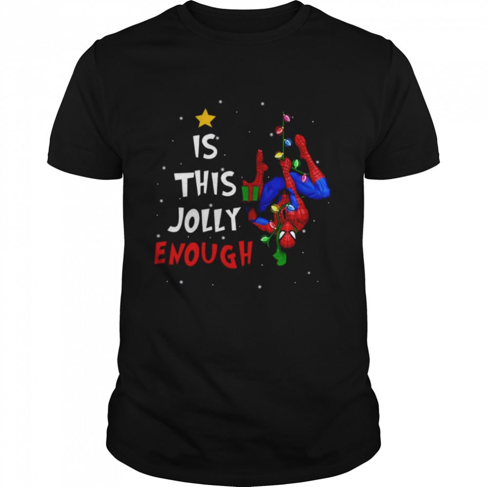 High Quality Is This Jolly Enough Spider-man Christmas Lights Shirt 