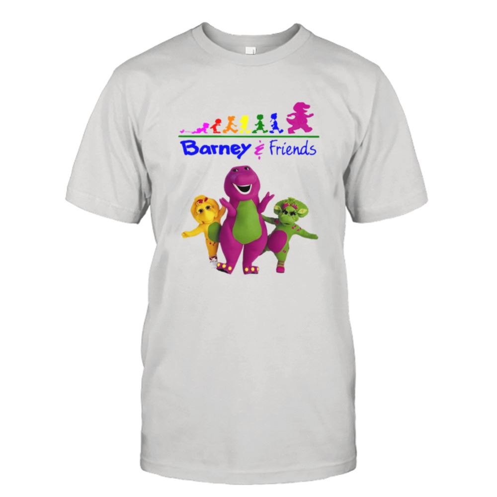 Happy The Evolition Of Barney The Dinosaur And Friends Shirt 