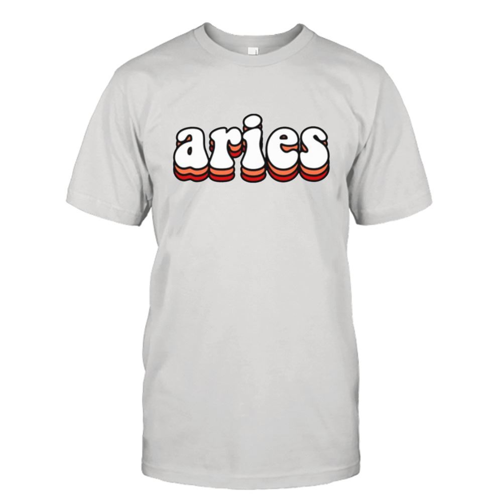 Awesome Three Layers Text Aries Zodiac Sign Shirt 