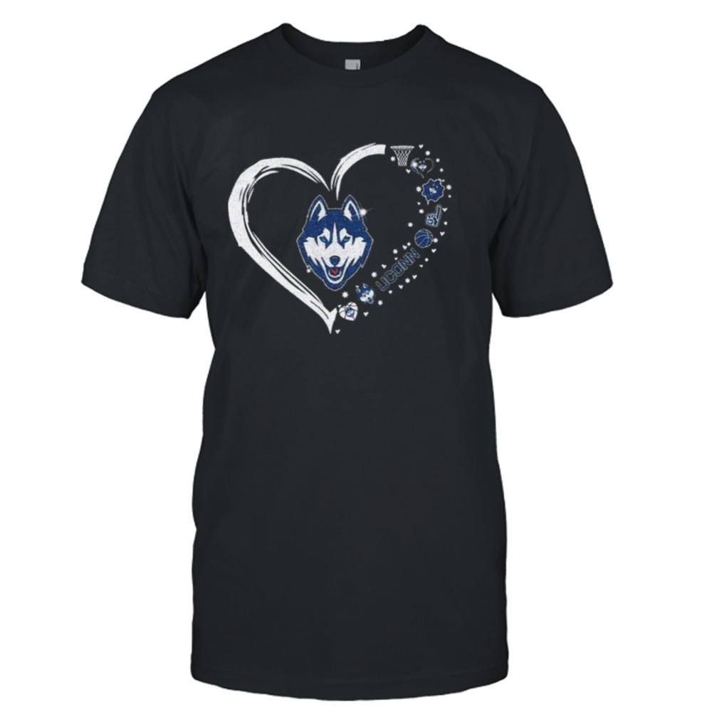 Great Uconn Huskies 2023 Division I National Champions Heart Shirt 