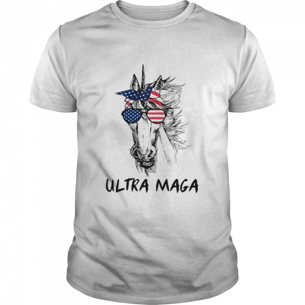 Awesome American Unicorn Ultra Maga Shirt Anti Biden Patriotic T-shirt 