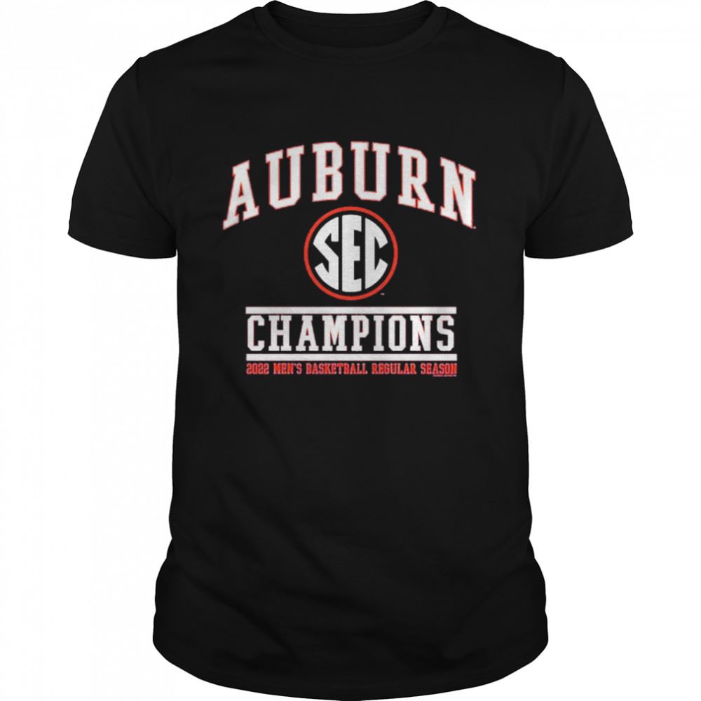 Promotions Auburn Champions 2022 Mens Basketball Regular Season Shirt 
