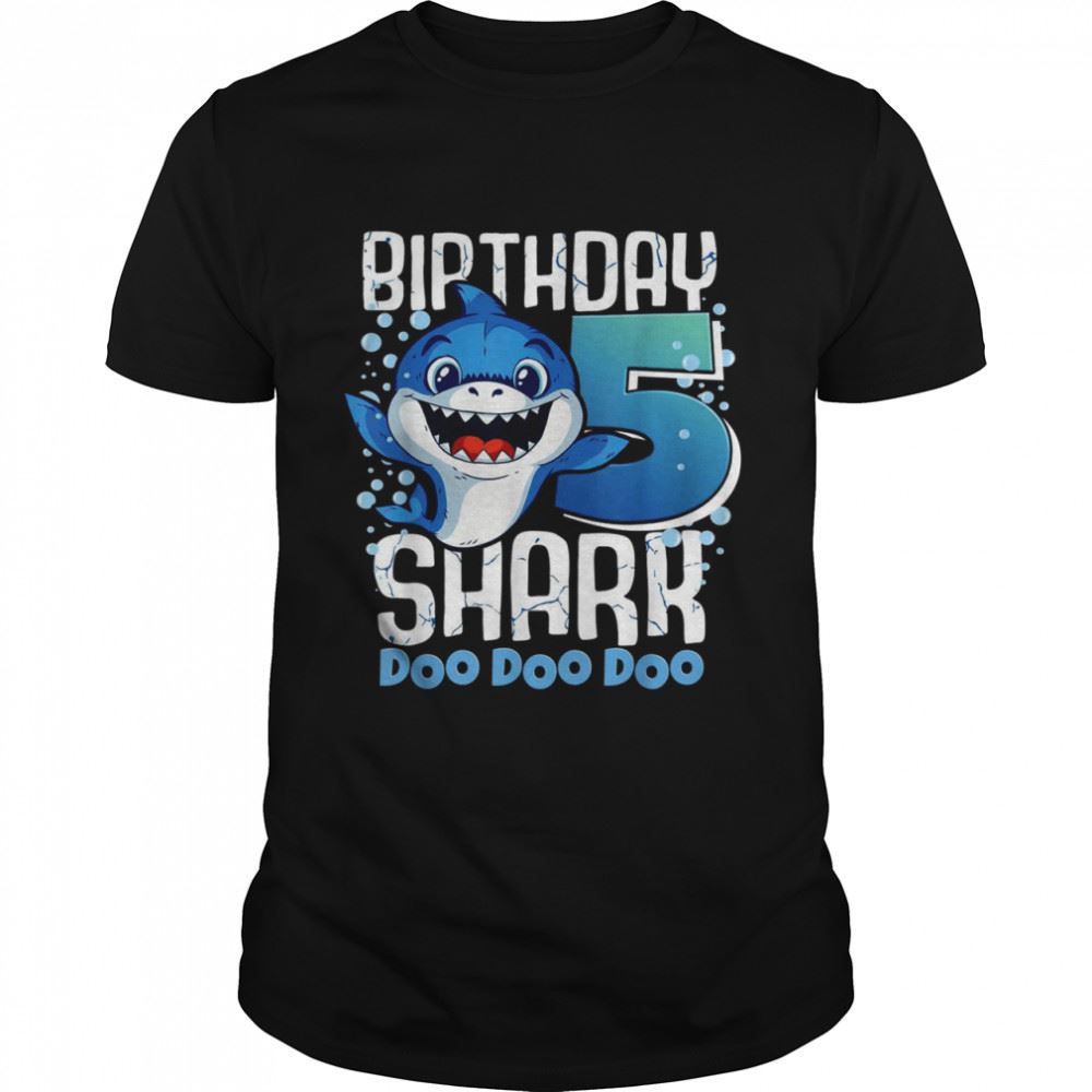 Special Birthday Shark 5th Birthday Boy Shark 5 Years Shark Shirt 