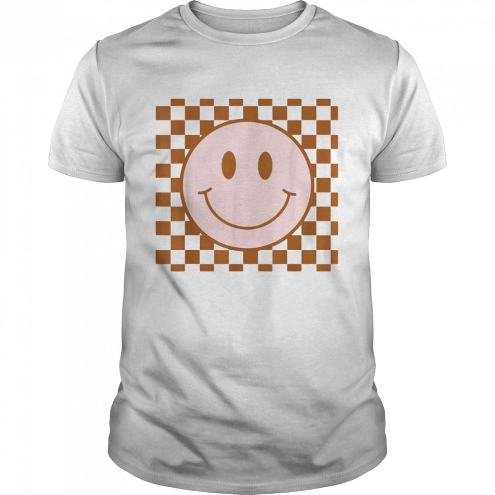 Amazing Checkered Pattern Smiley Face Retro Smile Face Memeshirt 