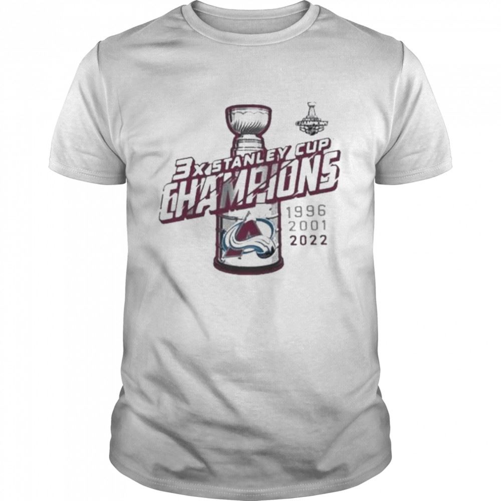 Limited Editon Colorado Avalanche 3x Nhl Stanley Cup Champions Shirt 