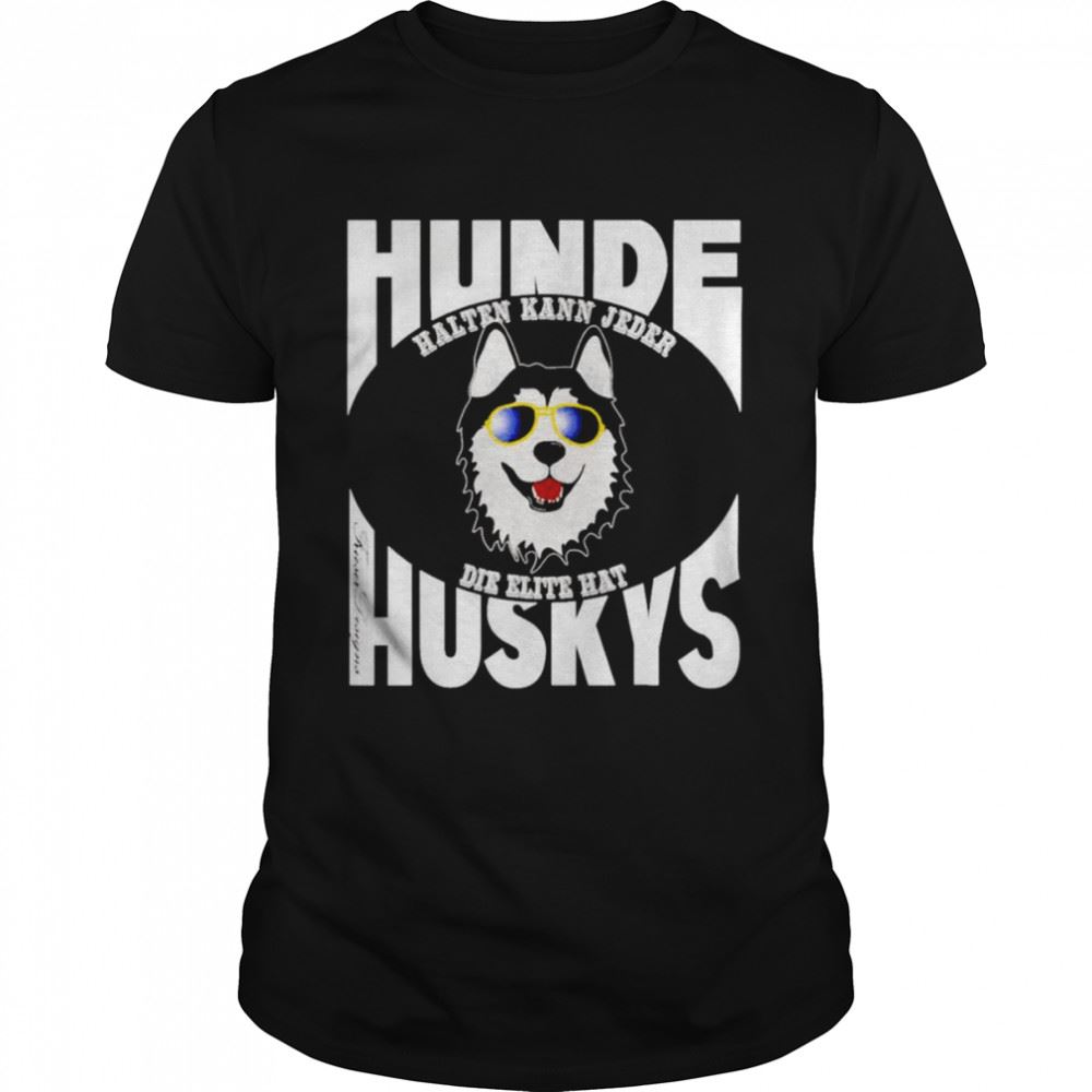 Amazing Cool Husky With Sunglasses Sleigh Dog Nordic Elite Shirt 