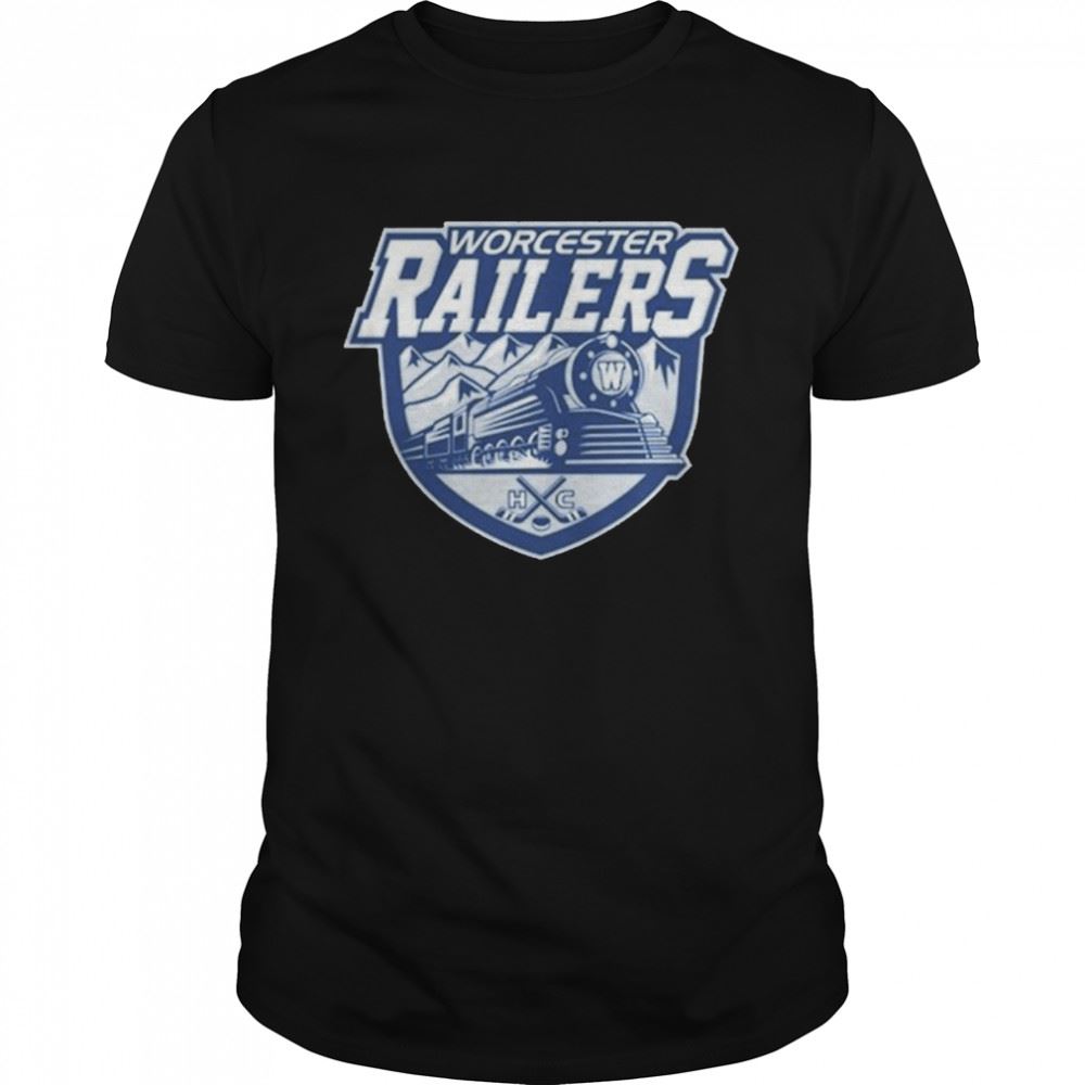 Special Echl Worcester Railers Hockey Logo Shirt 