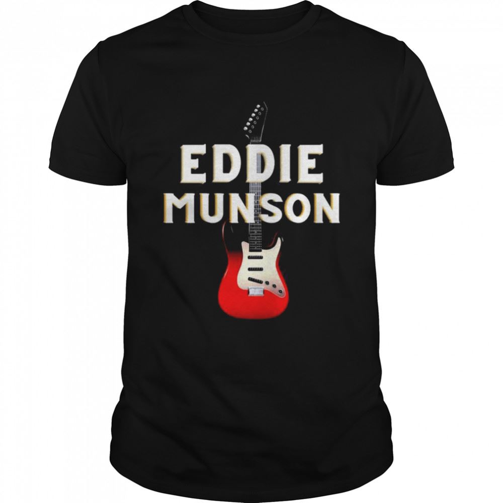 Awesome Eddie Munson With His Guitar Design Shirt 