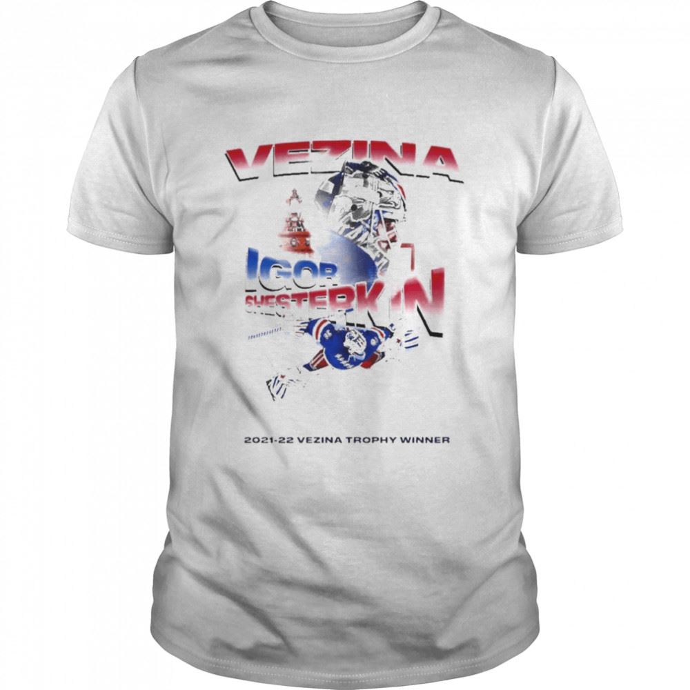Awesome Fanatics Msg Exclusive Shesterkin Vezina Trophy Shirt 