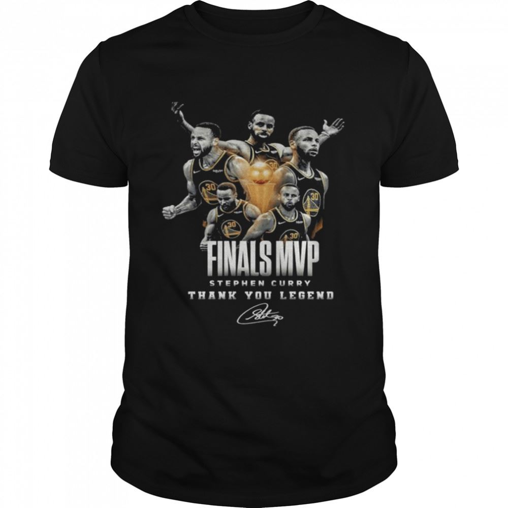Limited Editon Golden State Warriors Finals Mvp Stephen Curry Thank You Legend Signature Shirt 