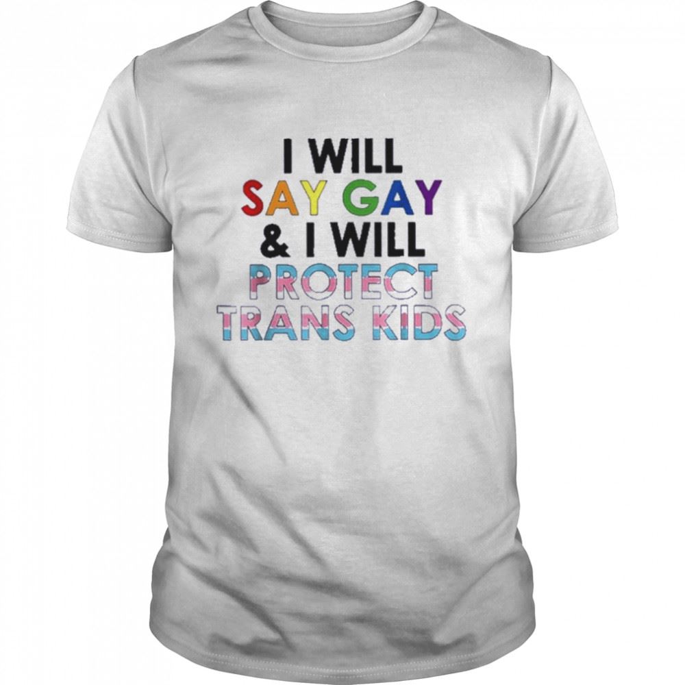 Special I Will Say Gay And I Will Protect Trans Kids T-shirt 