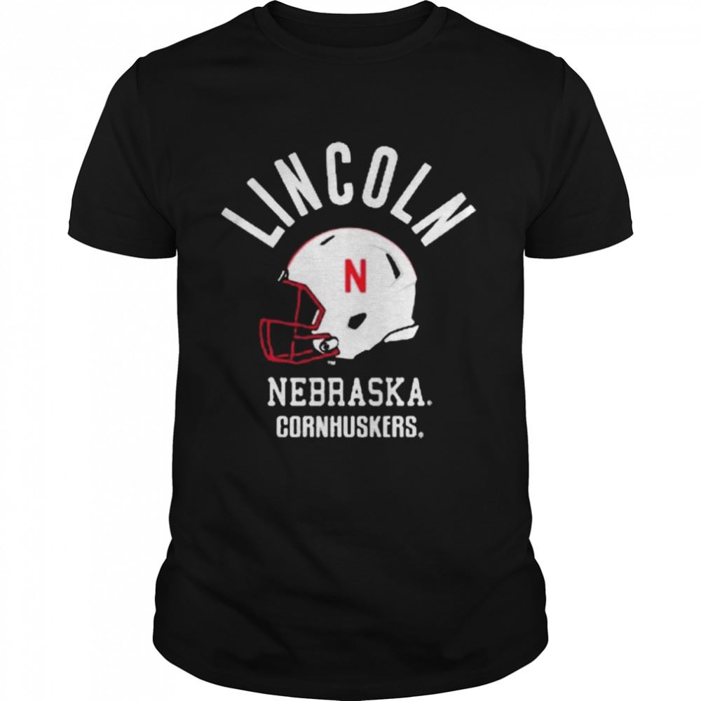 High Quality Lincoln Nebraska Cornhuskers Helmet Shirt 