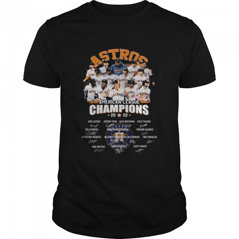 Special Mlb Team Houston Astros American League Champions 2022 Signatures Shirt 