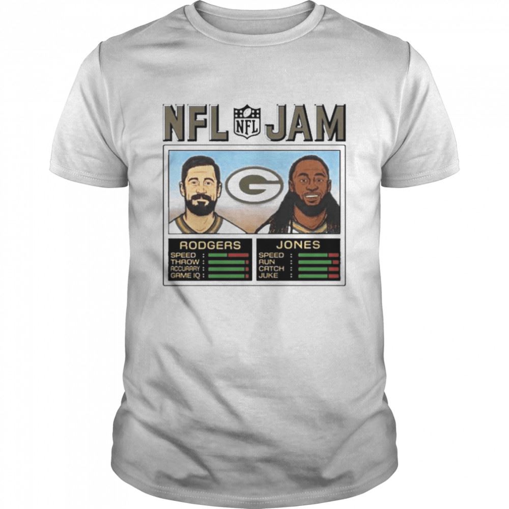 Special Nfl Jam Green Bay Packers Rodgers And Jones Shirt 