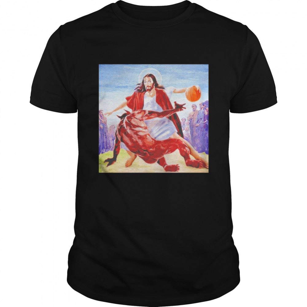 Amazing Not Today Satan Jesus Crossover Basketball Shirt 
