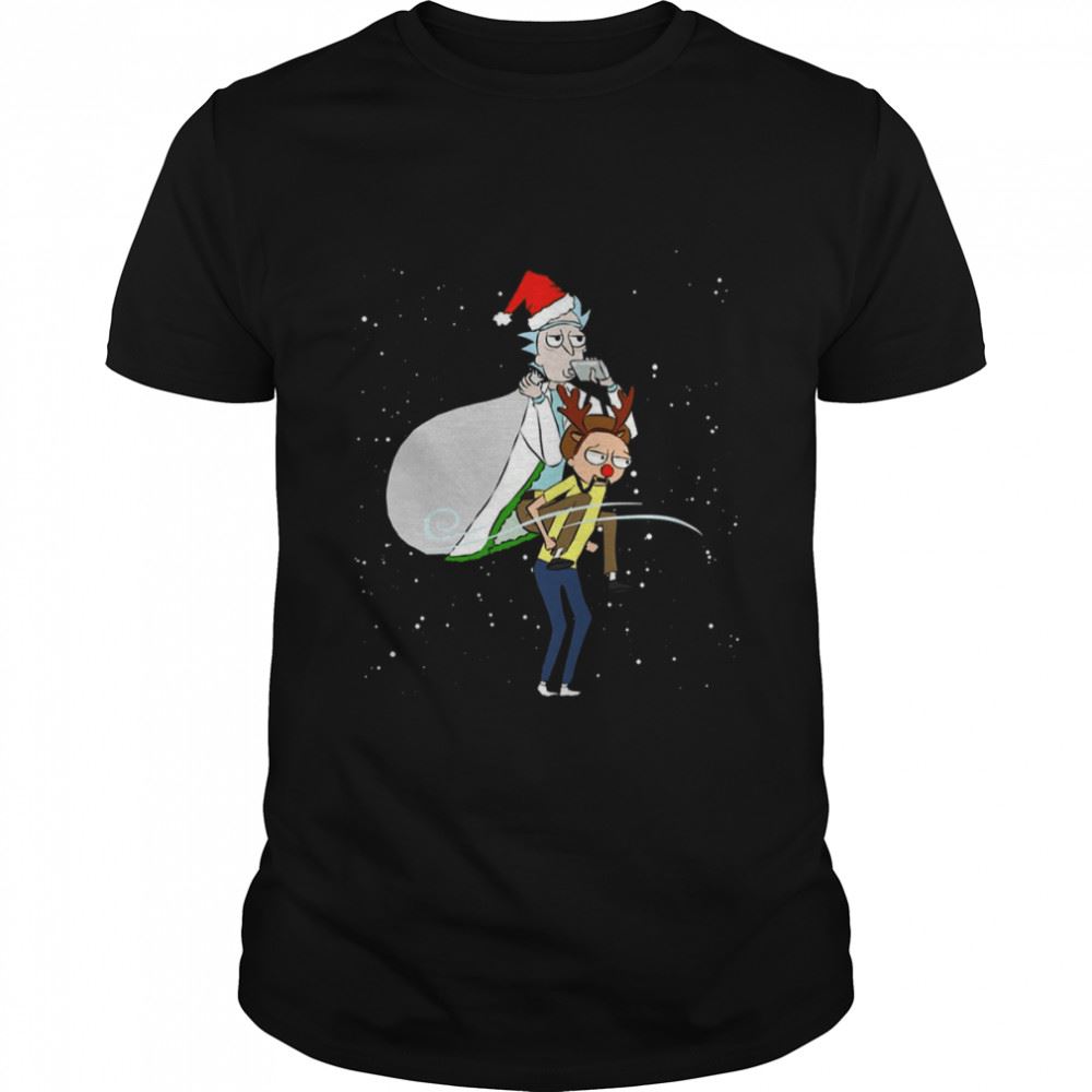 Awesome On My Head Santa Rick Rick And Morty Shirt 