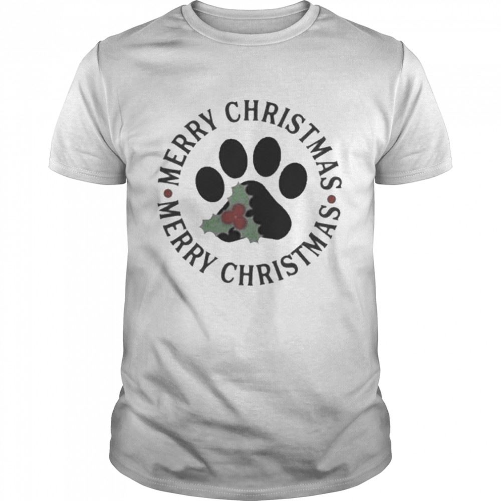 Gifts Original Christmas Dog Paw Print Shirt 