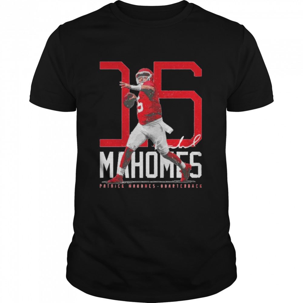 Awesome Patrick Mahomes Kansas Bold Number Signature Shirt 
