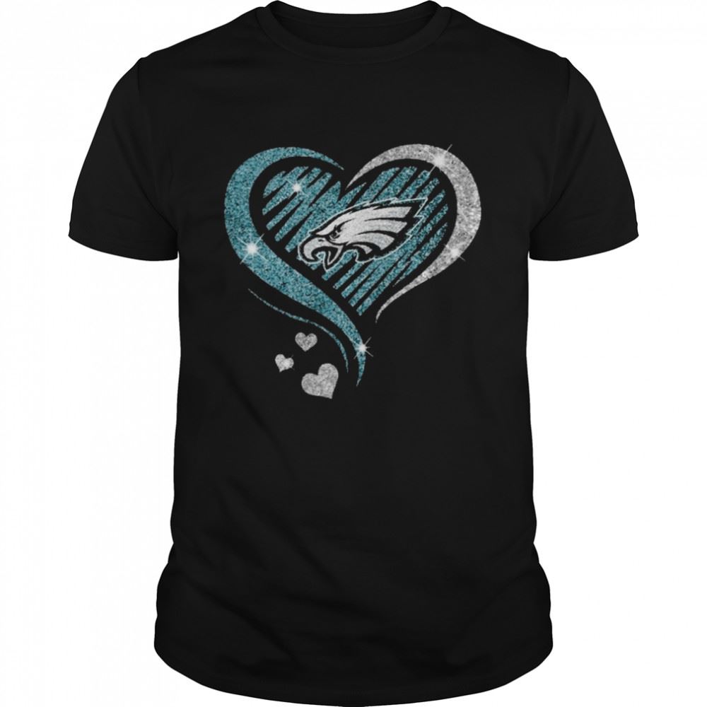 Amazing Philadelphia Eagles Football Heart Diamond Shirt 