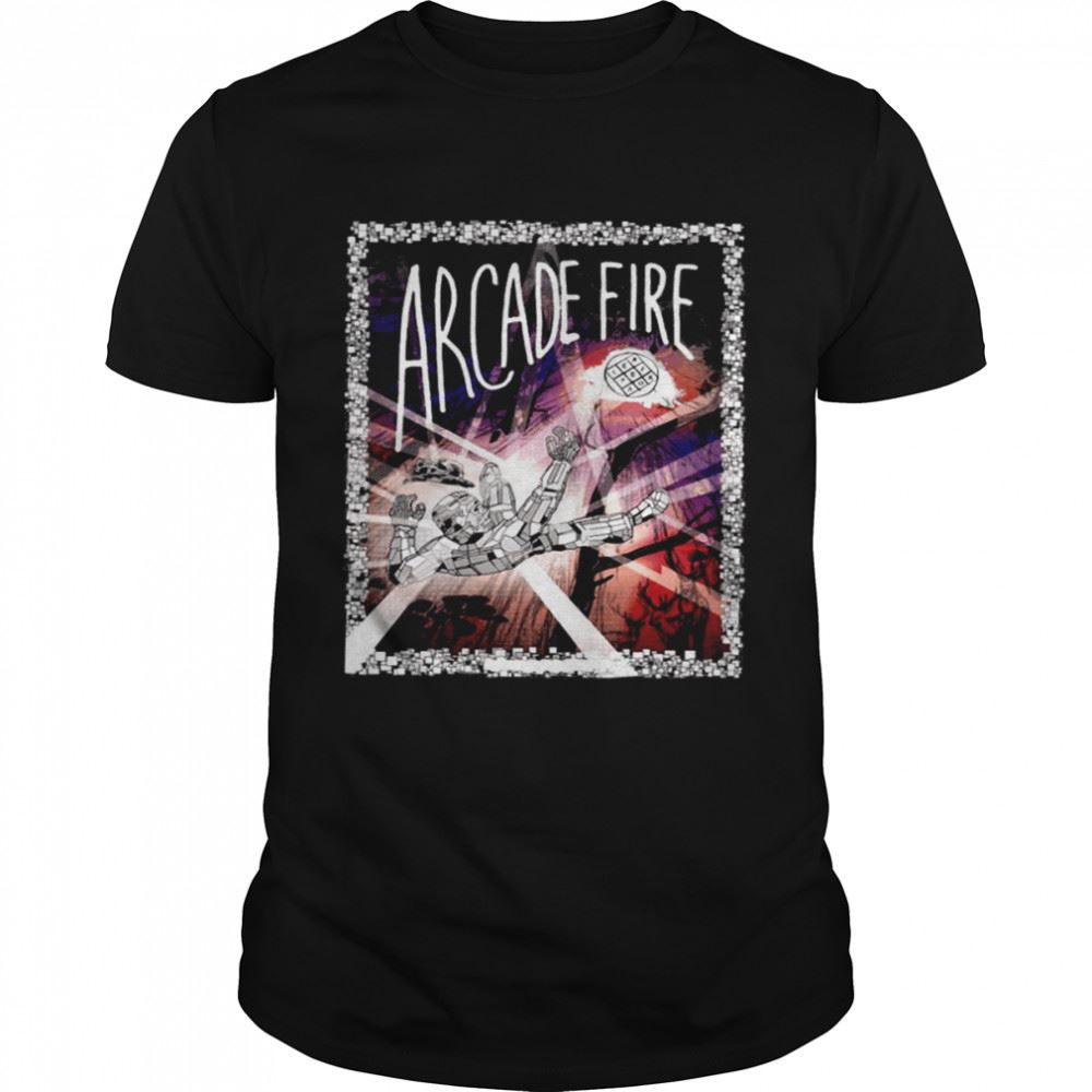 Great Retro Rock Song Arcade Fire Retro Music Band Shirt 