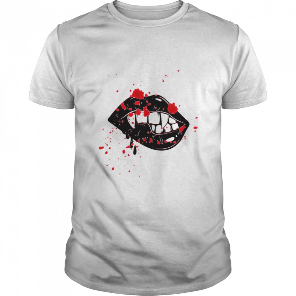 Promotions Vampire Lips Halloween Art Shirt 
